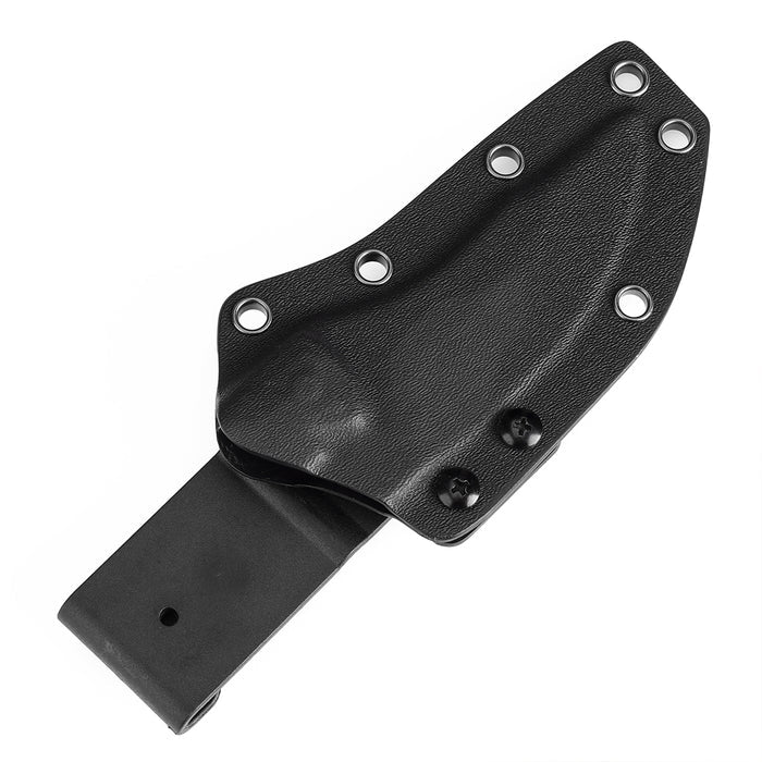 KANSEPT Niko G004A10 Blackwash D2 Blade Orange G10 with Frag Pattern Handle Fixed Knife