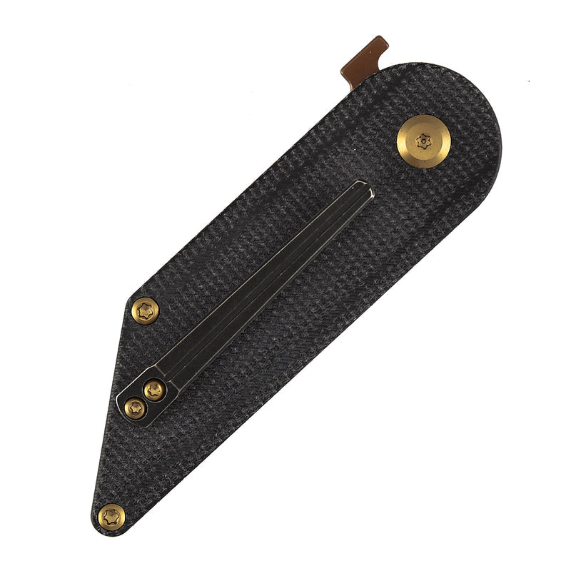 Kansept Dash T2045A2 Rose Gold Coated 154CM Blade Black Micarta Handle Liner Lock Folding Knife