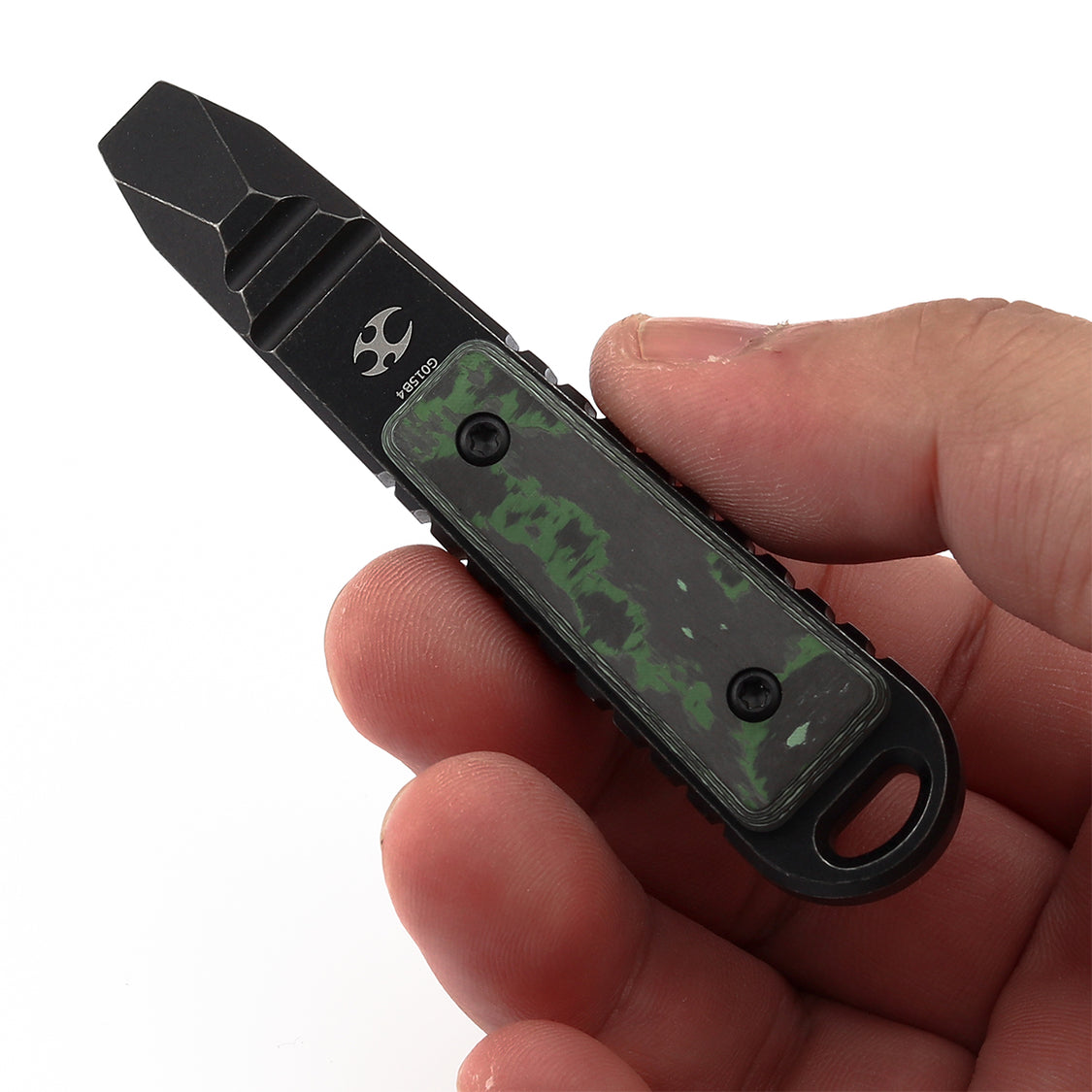 Kansept Kursor G015B4 Blackwash Titanium+Jungle Wear Fatcarbon EDC Tool