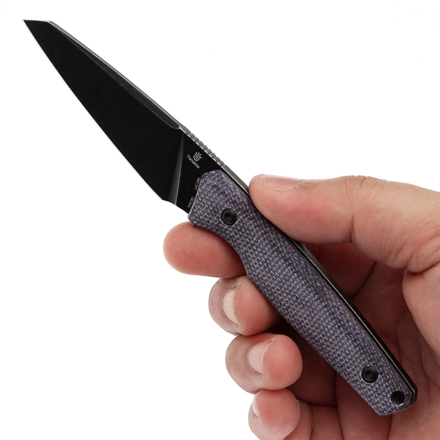 Tenable Parr G011B1 14C28N Blade Purple Micarta Handle Outdoor Fixed Blade Knife