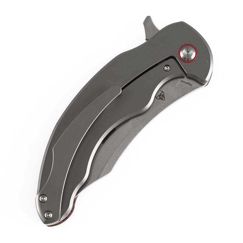 Kansept Gilgamesh K1128A2 CPM-S35VN Blade Carbon Fiber And Titanium Handle Frame Lock Folding Knife