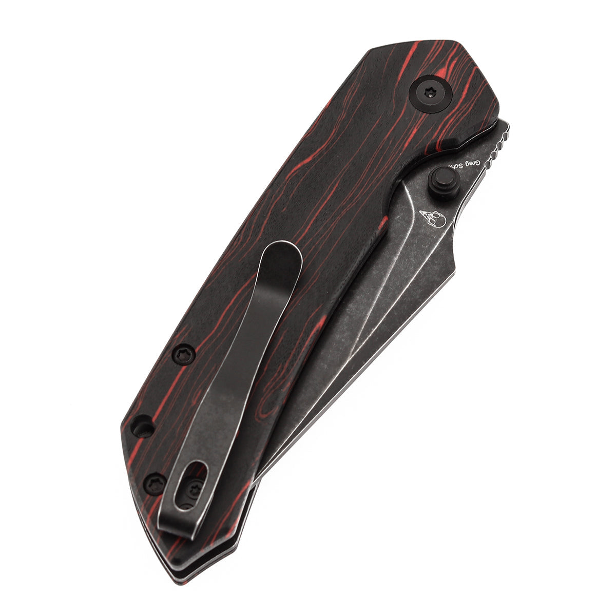 Tenable Fenrir B1034H2 Nitro-V Blade Black & Red G-mascus Handle Top Liner Lock Folding Knife