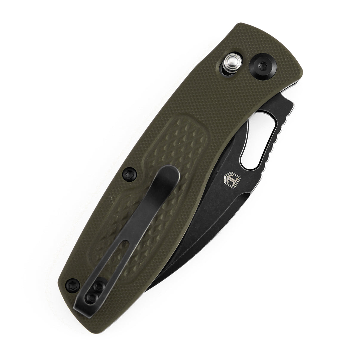 Tenable Heron B2124V5 Nitro V Blade Olive Green G10 Handle Crossbar Lock Folding Knife