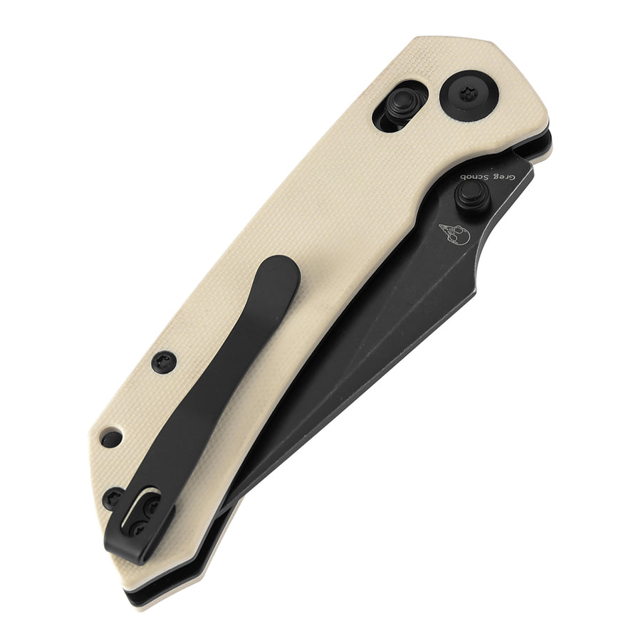 Tenable Fenrir T1034V11 Nitro-V Blade White G10 Handle Cross Bar Lock Folding Knife
