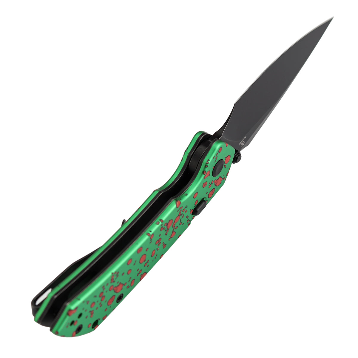 Tenable Fenrir B1034H22 Blackwash Nitro-V Blade Green Aluminum Handle Top Liner Lock Folding Knife