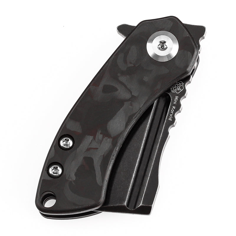 Kansept Mini Korvid K3030A13 Flipper Knife CPM S35VN Blade Carbon Fiber Handle Liner Lock