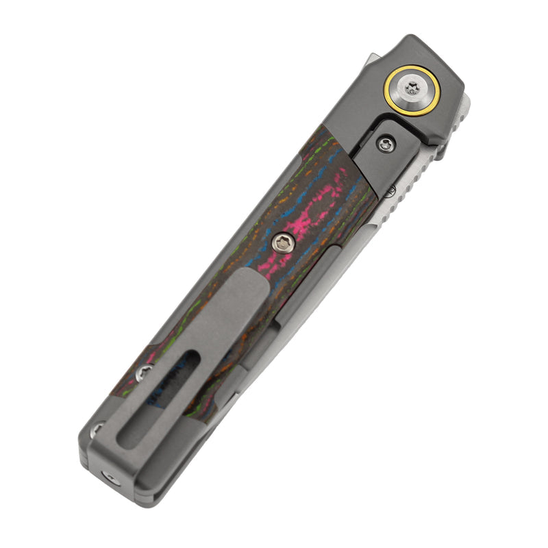 Kansept Kitpu K2123A3 CPM-20CV Blade Titanium with 80S Camocarbon Handle Frame Lock Knife
