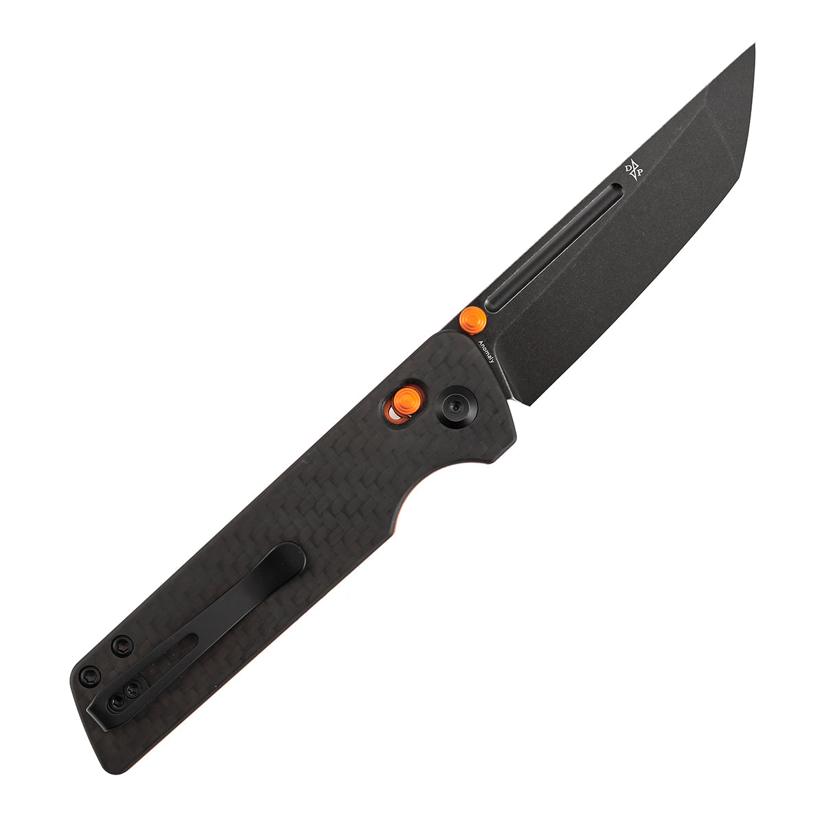 Tenable Anomaly B2038V4 Blackwash Nitro-V Blade Twill Carbon Fiber & G10 Handle Crossbar Lock Folding Knife
