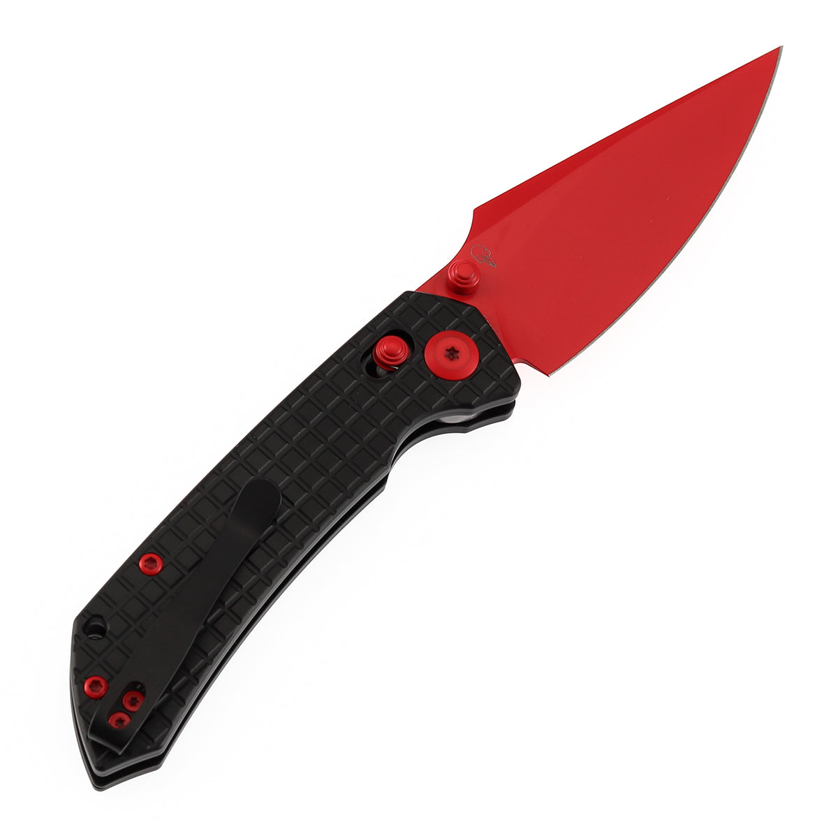 Tenable Fenrir T1034V10 Red Coated Nitro-V Blade Blcak Aluminum Crossbar Lock Folding Knife