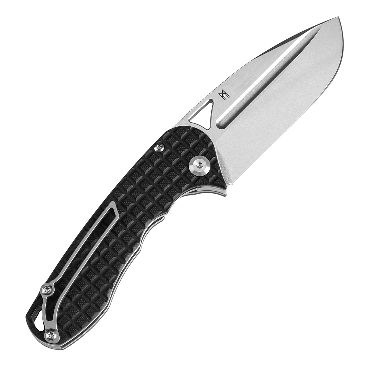 Tenable Bömbur T1054A1 Stonewashed D2 Blade Black G10 Handle Liner Lock Folding Knife