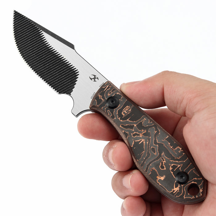 KANSEPT Tiny Dancer CPM S35VN K014A3 Copper Carbon Fiber Handle Fixed Blade