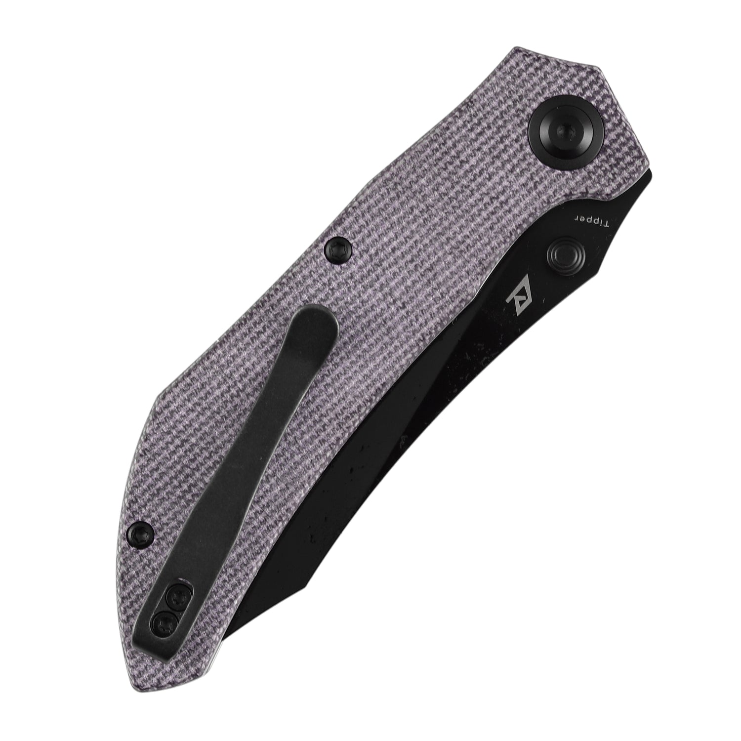 Tenable Tipper B1079A2 Blackwash Nitro-V Blade Purple Micarta Handle Liner Lock Folding Knife
