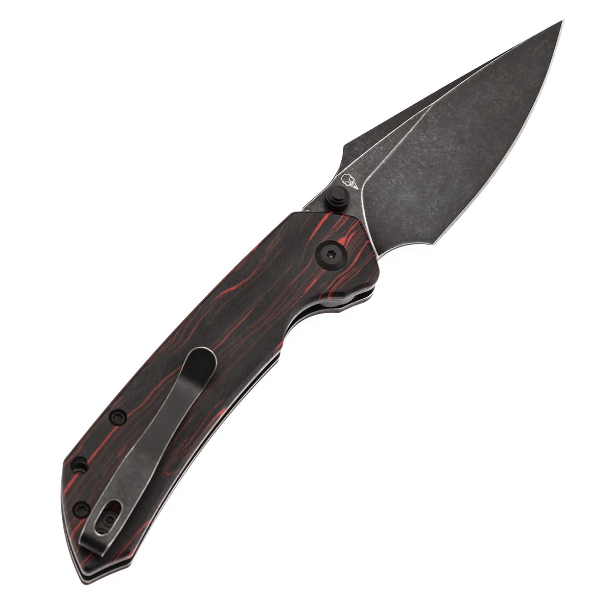 Tenable Fenrir B1034H2 Nitro-V Blade Black & Red G-mascus Handle Top Liner Lock Folding Knife