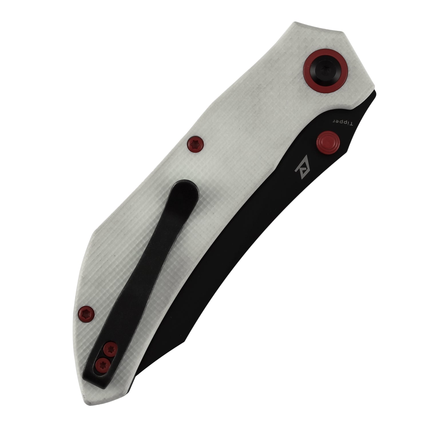 Tenable Tipper B1079A4 Blackwash Nitro-V Blade White G10 Handle Liner Lock Folding Knife