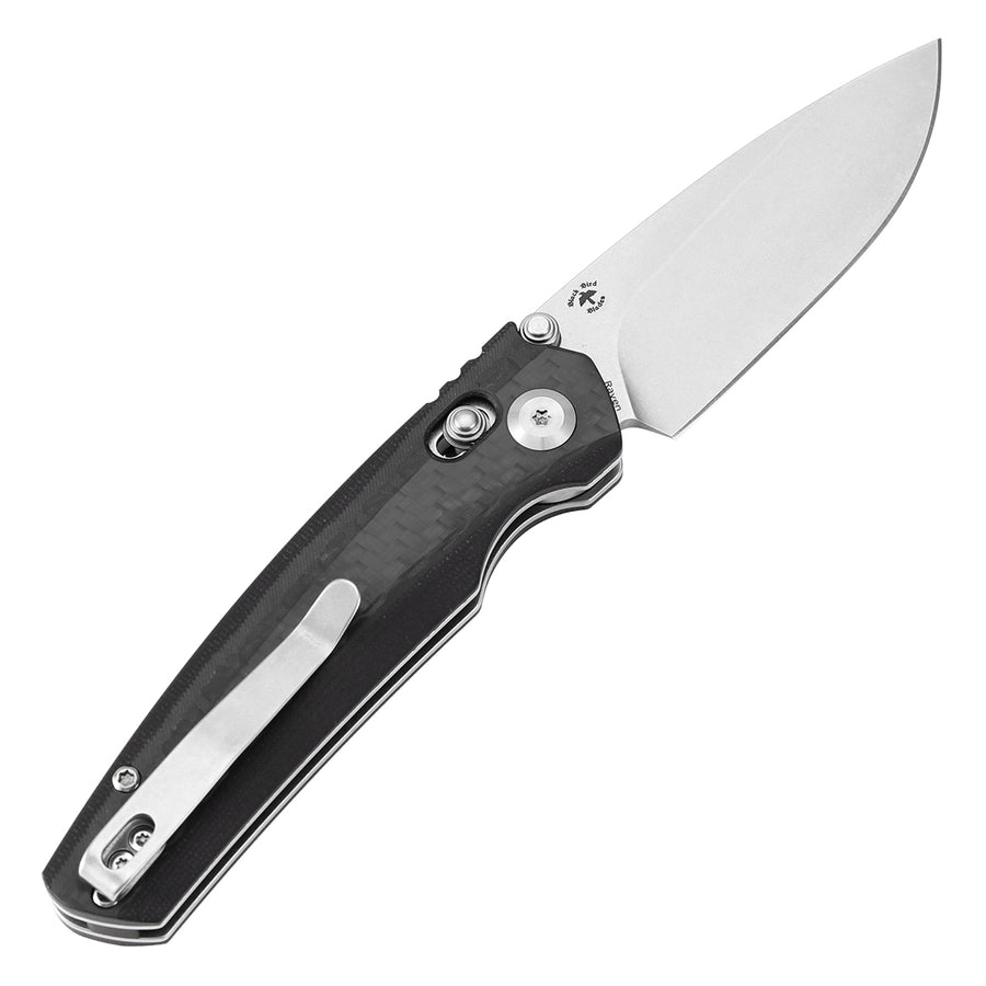 Tenable Raven T2109V1 14C28N Blade Carbon Fiber Handle Cross Bar Lock Folding Knife