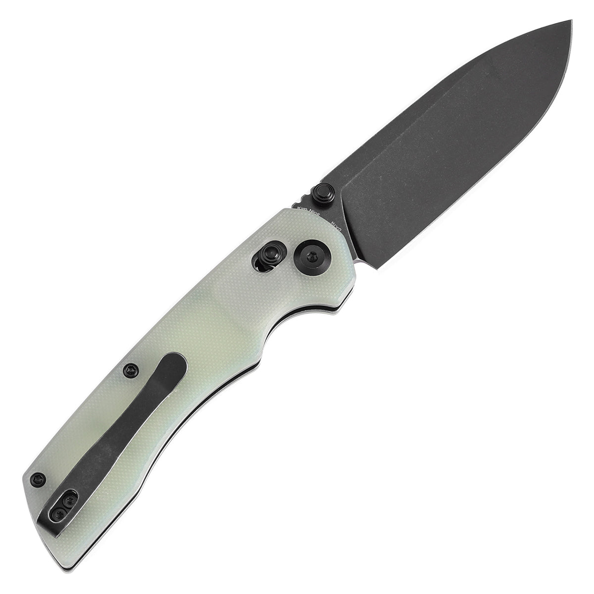 Tenable Kryo T1001V4 Blackwash 14C28N Blade Jade G10 Handle Crossbar Lock Folding Knife