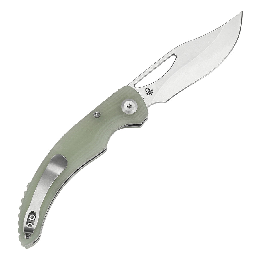 Tenable Gideon T1119A3 Stonewashed Nitro V Blade Jade G10 Handle Folding Knife Liner Lock