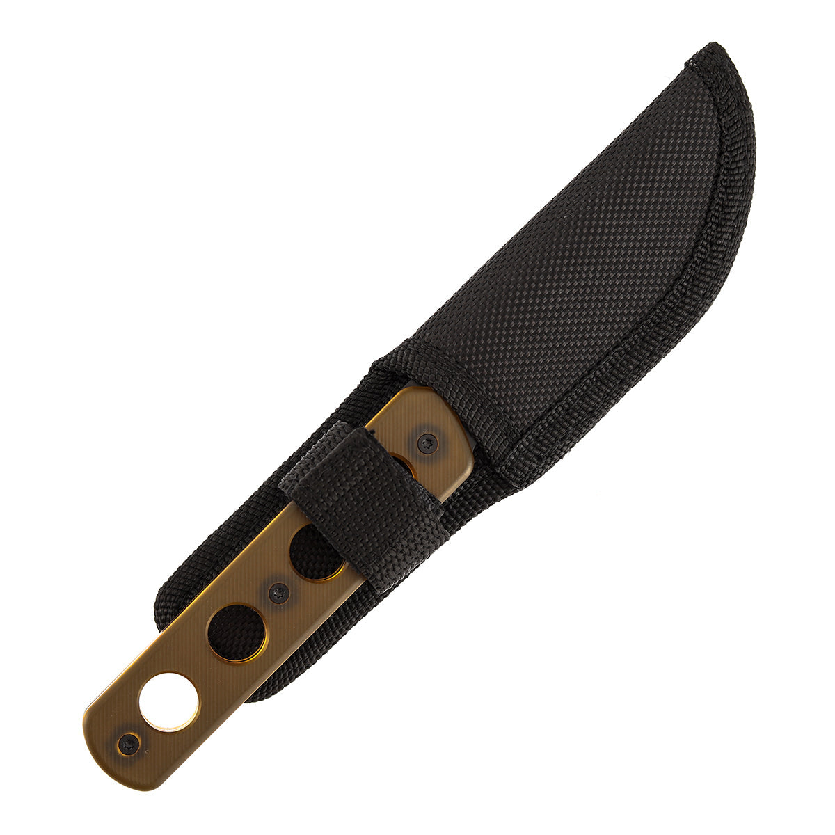 Tenable Foosa G2020A3 Blackwash D2 Blade Amber PEI Handle Fixed Blade Knife