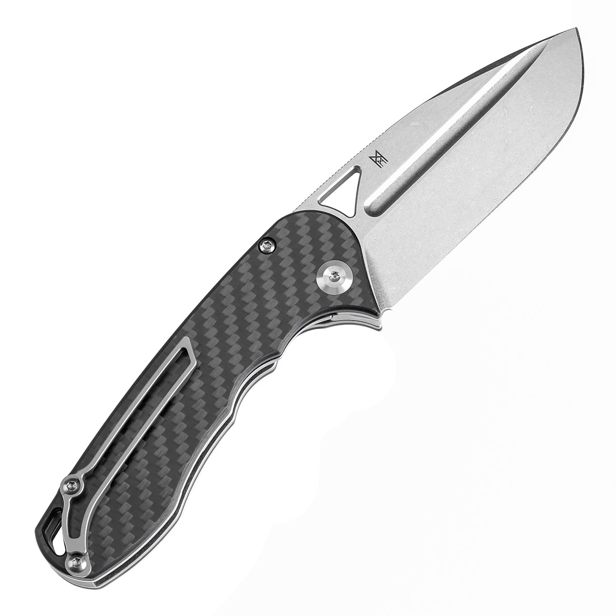 Tenable Bömbur T1054A3 Stonewashed D2 Blade Twill Carbon Fiber Handle Liner Lock Folding Knife