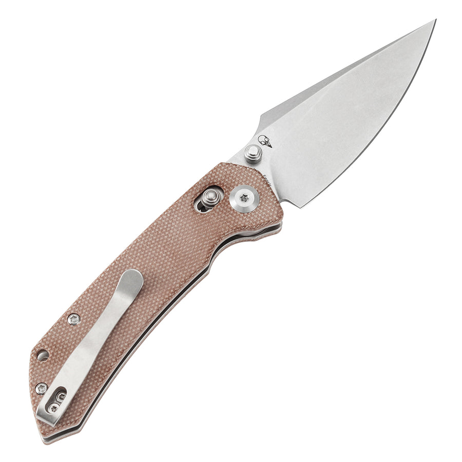 Tenable Fenrir T1034V2 Nito-V Blade Brown Micarta Handle Cross Bar Lock Folding Knife