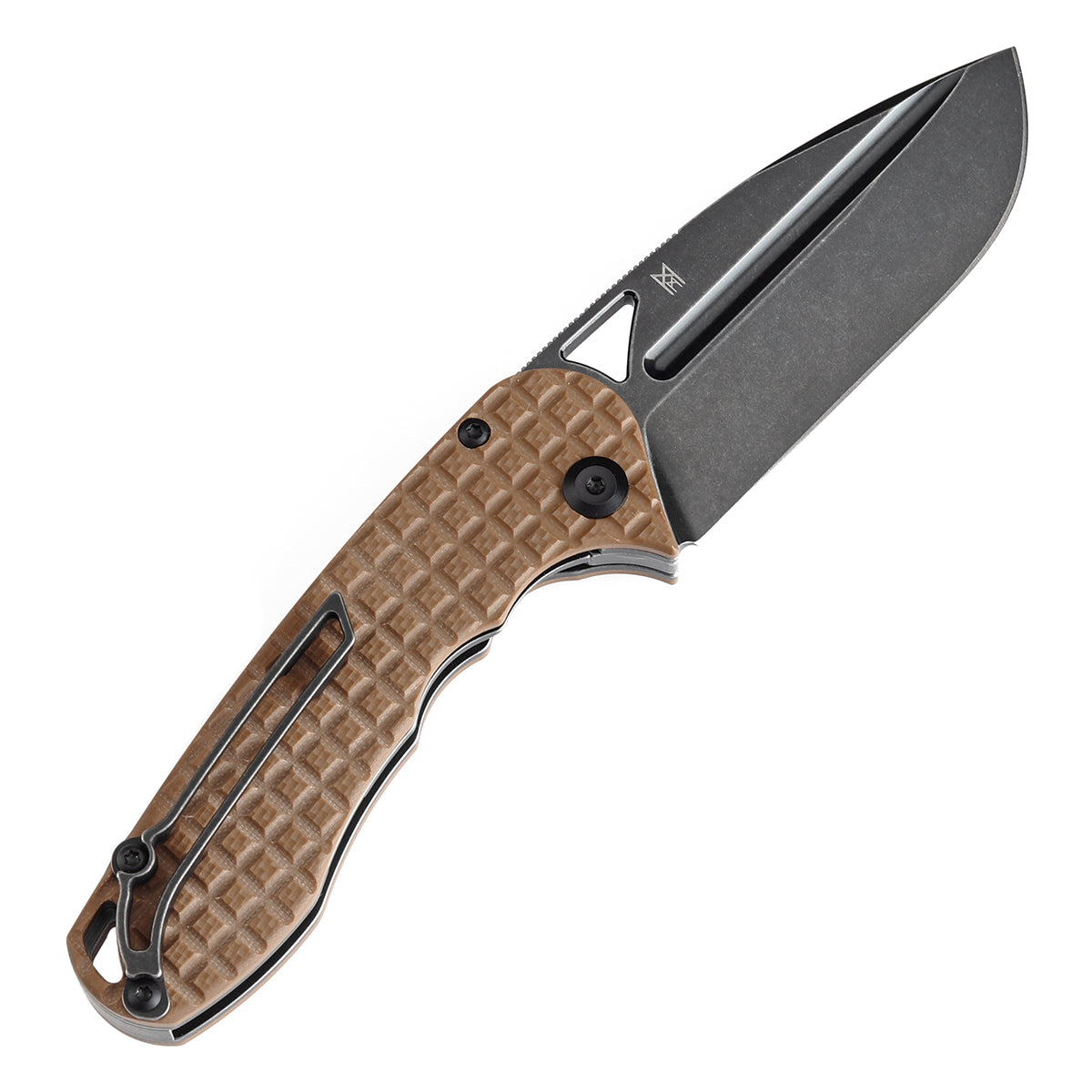 Tenable Bömbur T1054A2 Blackwash D2 Blade Brown G10 Handle Liner Lock Folding Knife