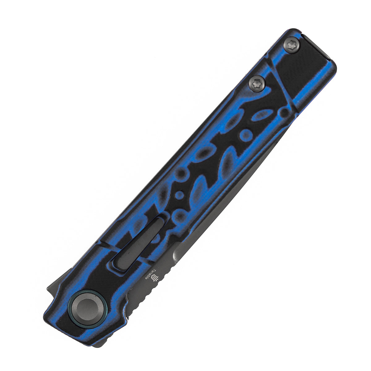 Tenable Kitpu B2123A1 Gray TiCn Coated Nitro-V Blade Blue & Black G10 Handle Liner Lock Folding Knife