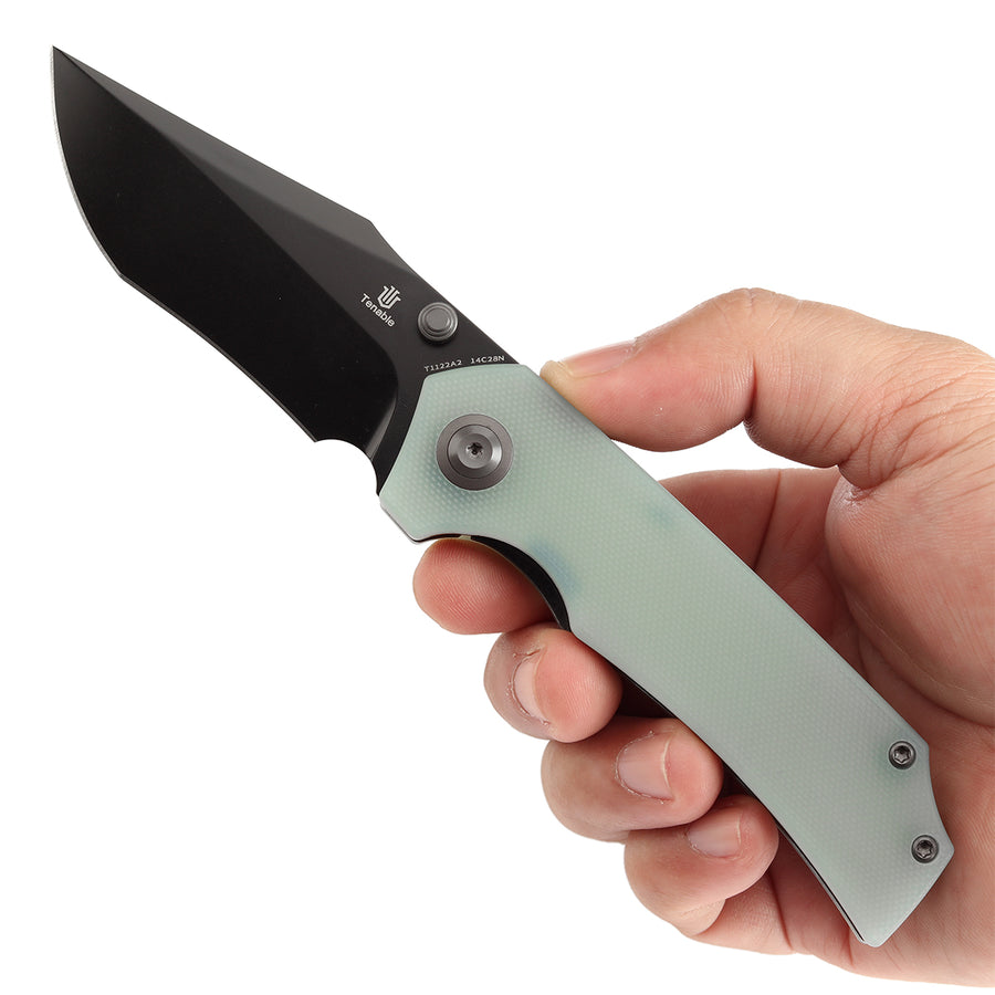 Tenable Fermi T1122A2 14C28N Blade Jade G10 Handle Liner Lock
