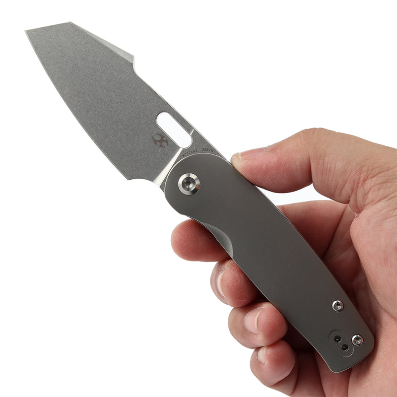 Kansept Orlok K2111A2 CPM-S35VN Blade Titanium Handle Nested Liner Lock Folding Knives