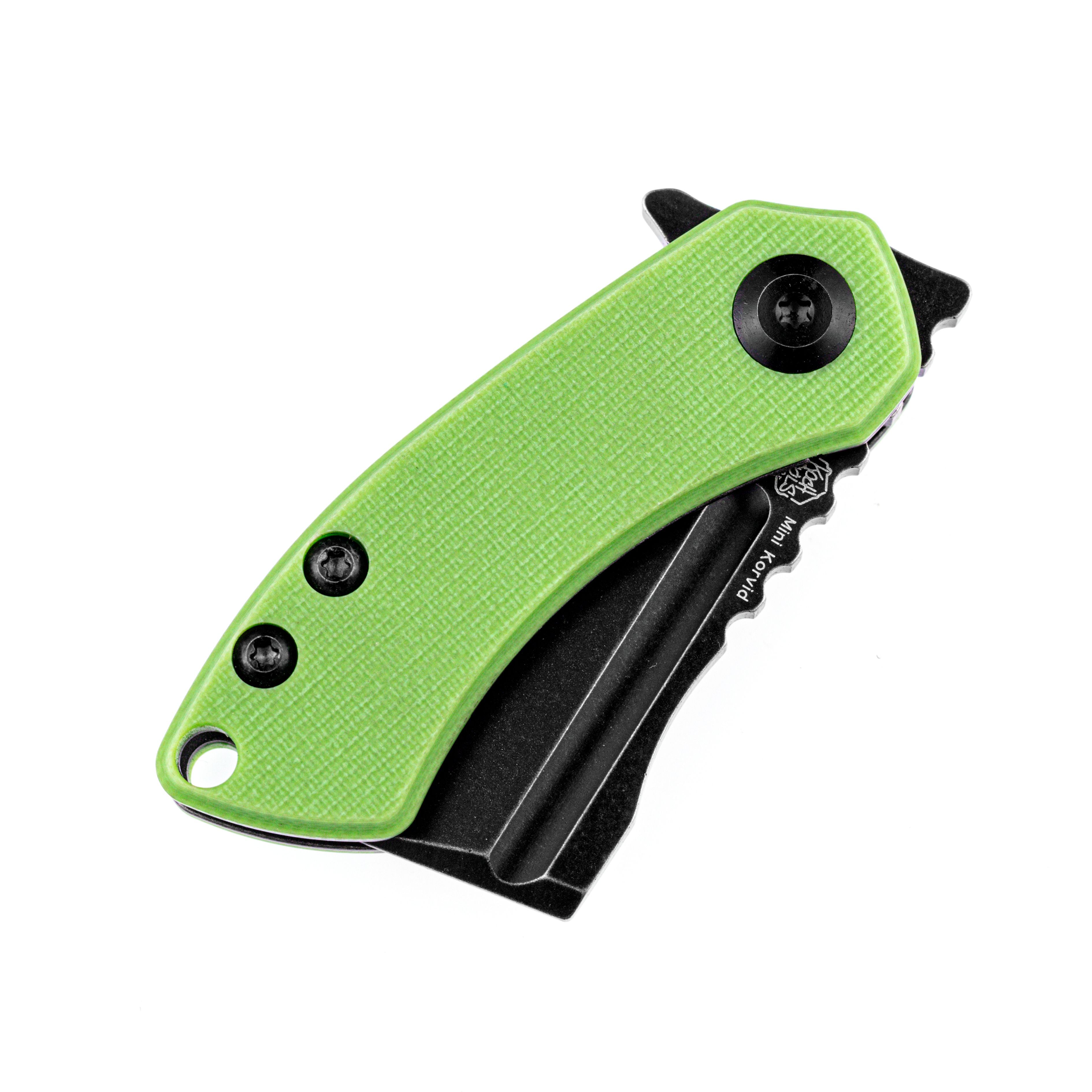 Kansept Knives T3030A8 Mini Korvid 154CM Blade Green G10 Handle Liner Lock Edc Knives