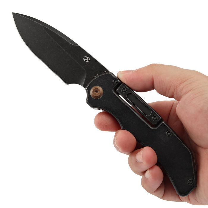 KANSEPT Hazard K1104H3 CPM-S35VN Blade Blackwash Titanium Handle Bali Lock Knife