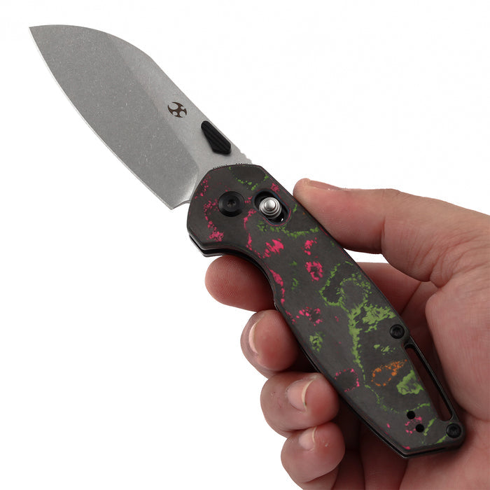 KANSEPT Model 6 K1022V3 CPM S35VN Blade 80S Carbon Fiber Handle Crossbar Lock Knife