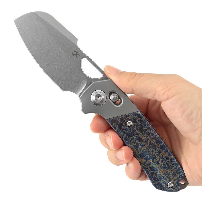 Kansept Nahual K2125V5 Magnacut Blade Titanium Handle Crossbar Lock Folding Knife