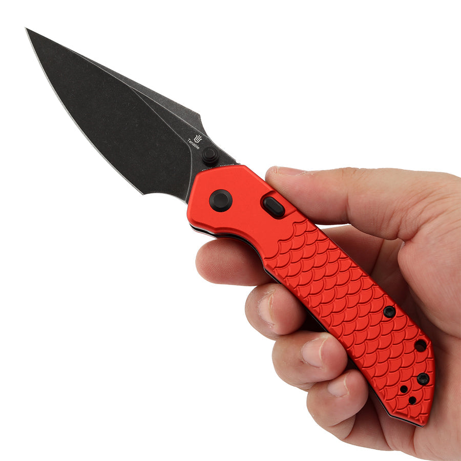 Tenable Fenrir B1034H10 Nitro-V Blade Aluminum Handle Top Liner Lock Folding Knife
