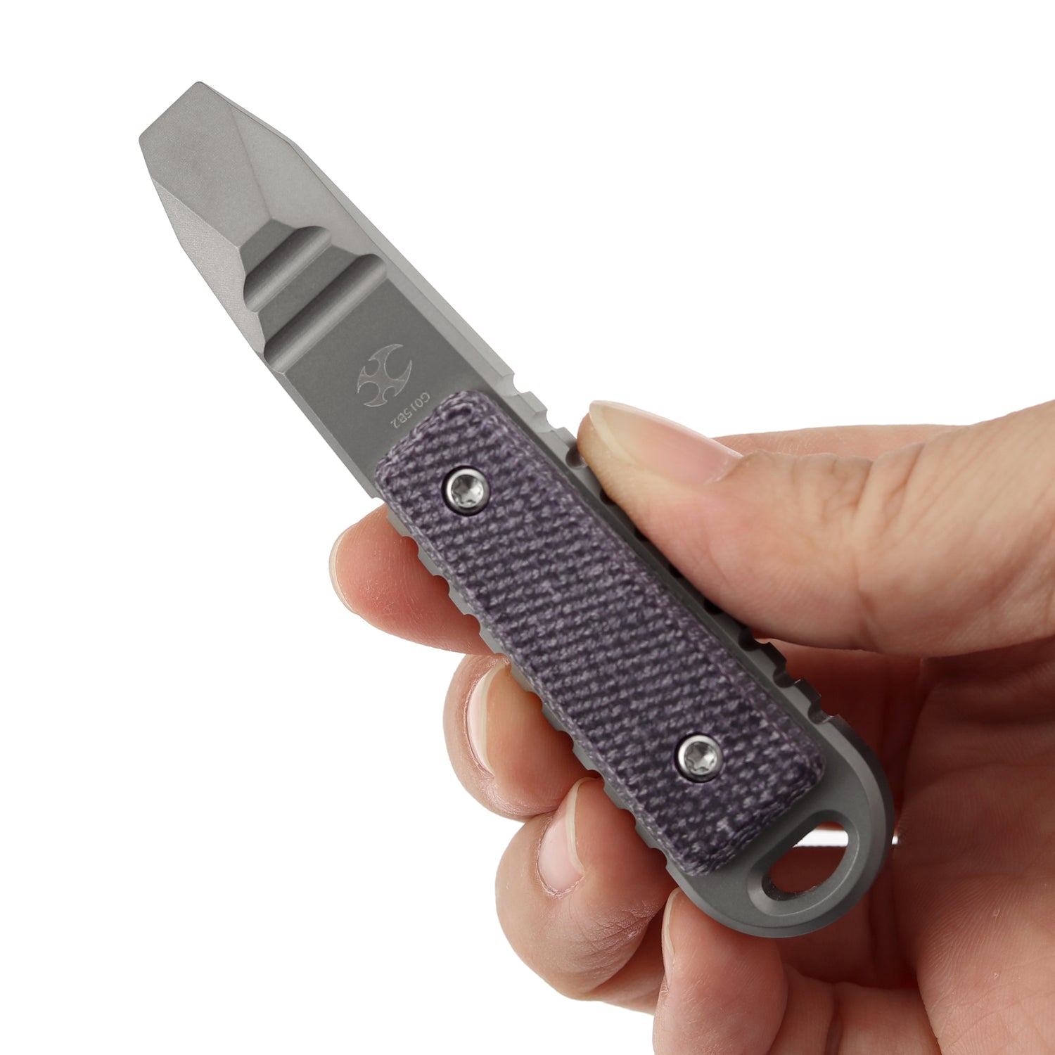 Kansept Kursor G015B2 Plain Titanium+Purple Micarta EDC Tool