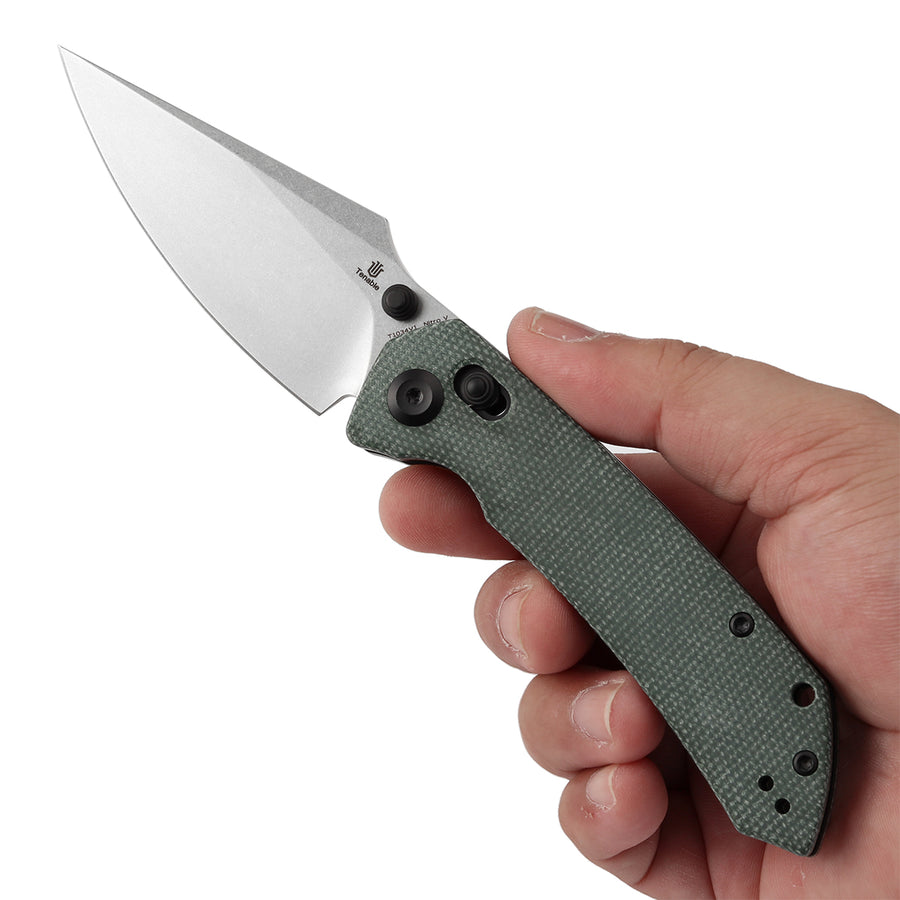 Tenable Fenrir T1034V1 Nitro-V Blade Micarta Handle Cross Bar Lock