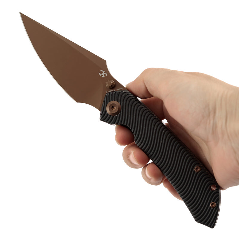 Kansept Fenrir K1034C3 CPM-S35VN Blade Titanium Handle Frame Lock Folding Knife