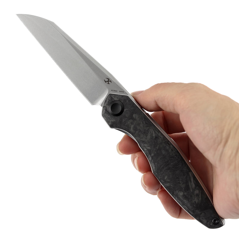 Kansept Halide K1136A1 CPM-S35VN Blade Dark Matter Glow Fatcarbon Handle Liner Lock Folding Knife