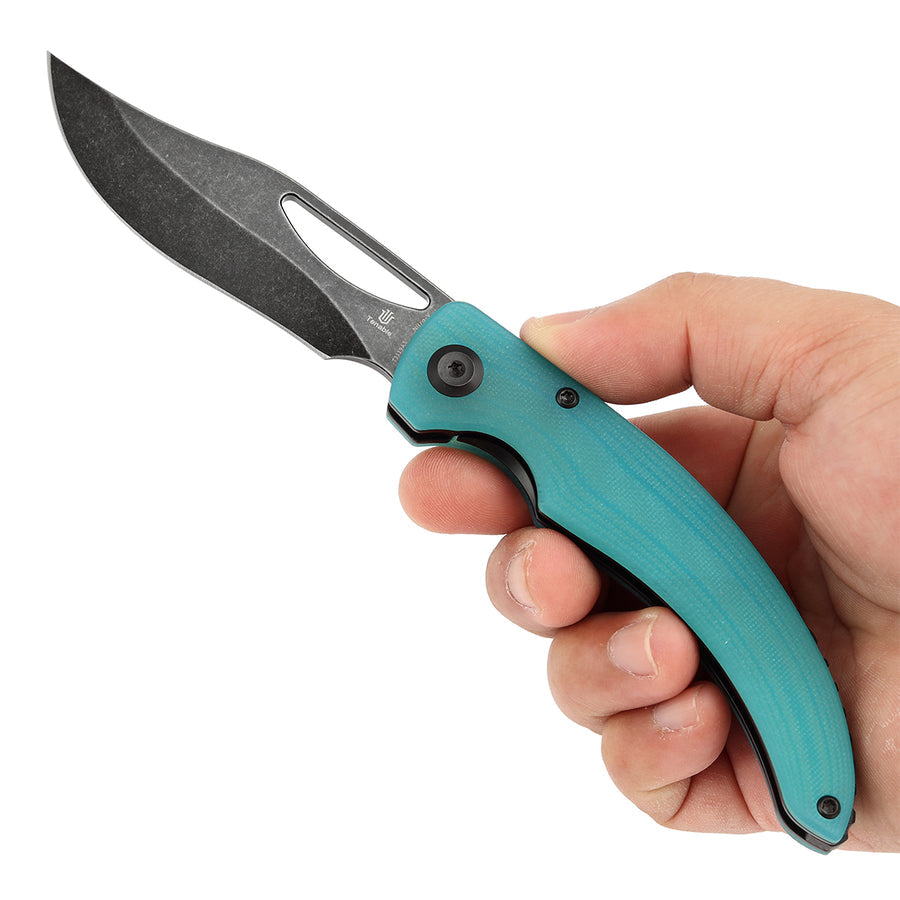 Tenable Gideon T1119A5 Folding Knife Nitro-V Blade Tiffany Blue G10 Handle