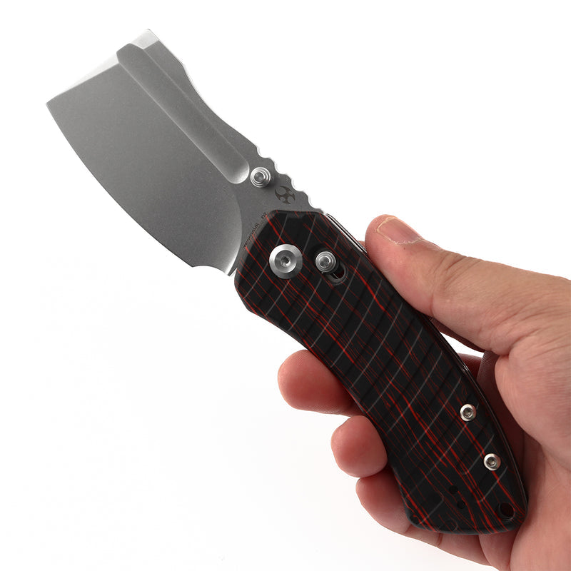 Kansept Korvid V TE2030V6 Stonewashed D2 Blade G-mascus Handle Crossbar Lock Folding Knife