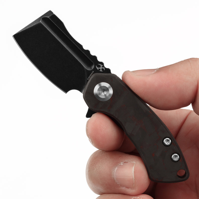 Kansept Mini Korvid K3030A13 Flipper Knife CPM S35VN Blade Carbon Fiber Handle Liner Lock