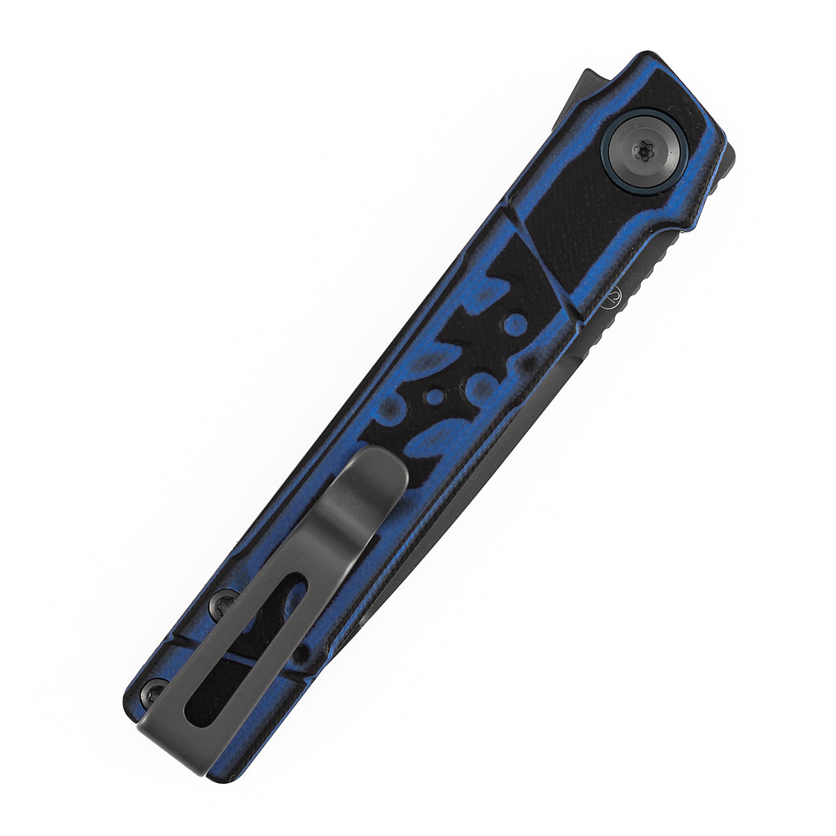 Tenable Kitpu B2123A1 Gray TiCn Coated Nitro-V Blade Blue & Black G10 Handle Liner Lock Folding Knife