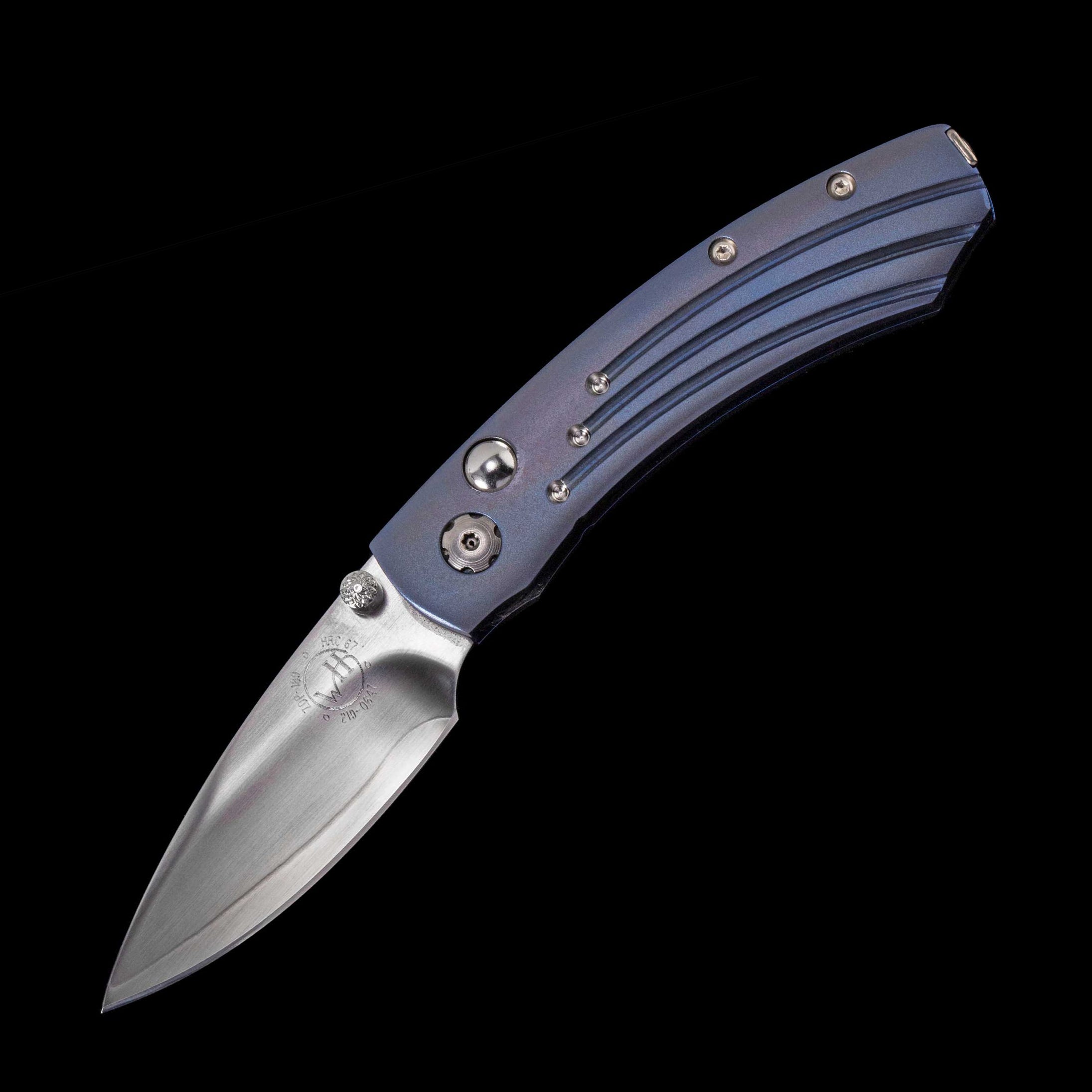 William Henry B09 MERCURY ZDP-189 Blade Titanium Handle Button Lock Pocket Knife