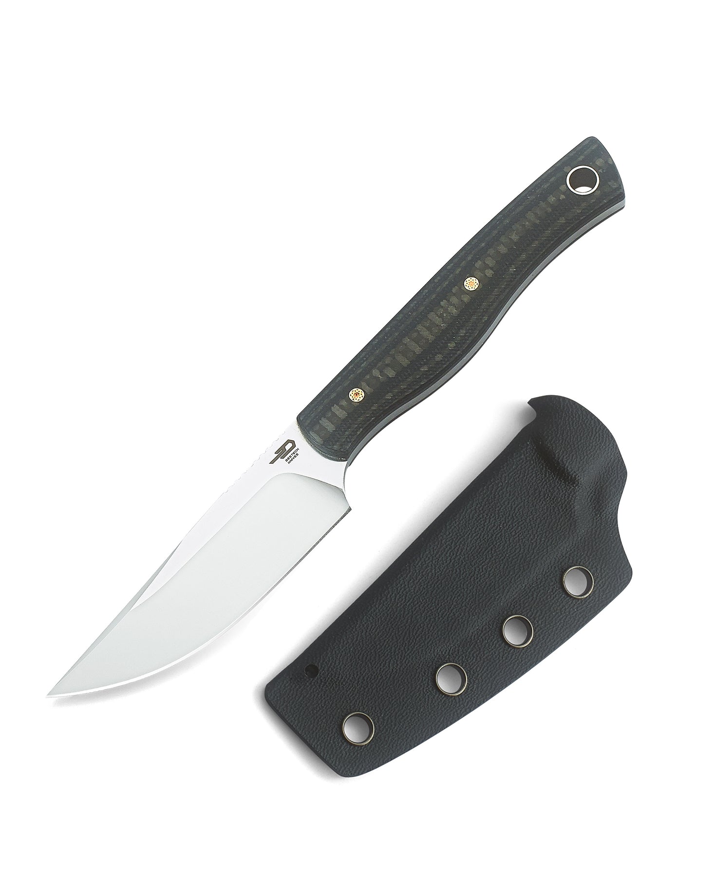 Bestech HEIDI BLACKSMITH#1 BFK01C D2 Blade G10 and Carbon Fiber Handle Fixed Blade Knife