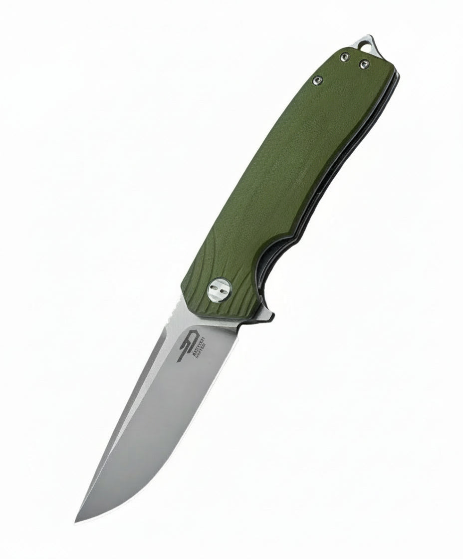 Bestech Lion BG01B D2 Blade Army Green G10 Handle Liner Lock Folding Knife