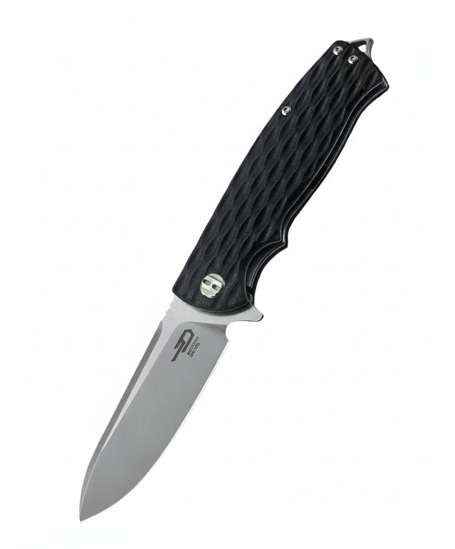 Bestech Grampus BG02A D2 Blade Black G10 Handle Liner Lock Folding Knife