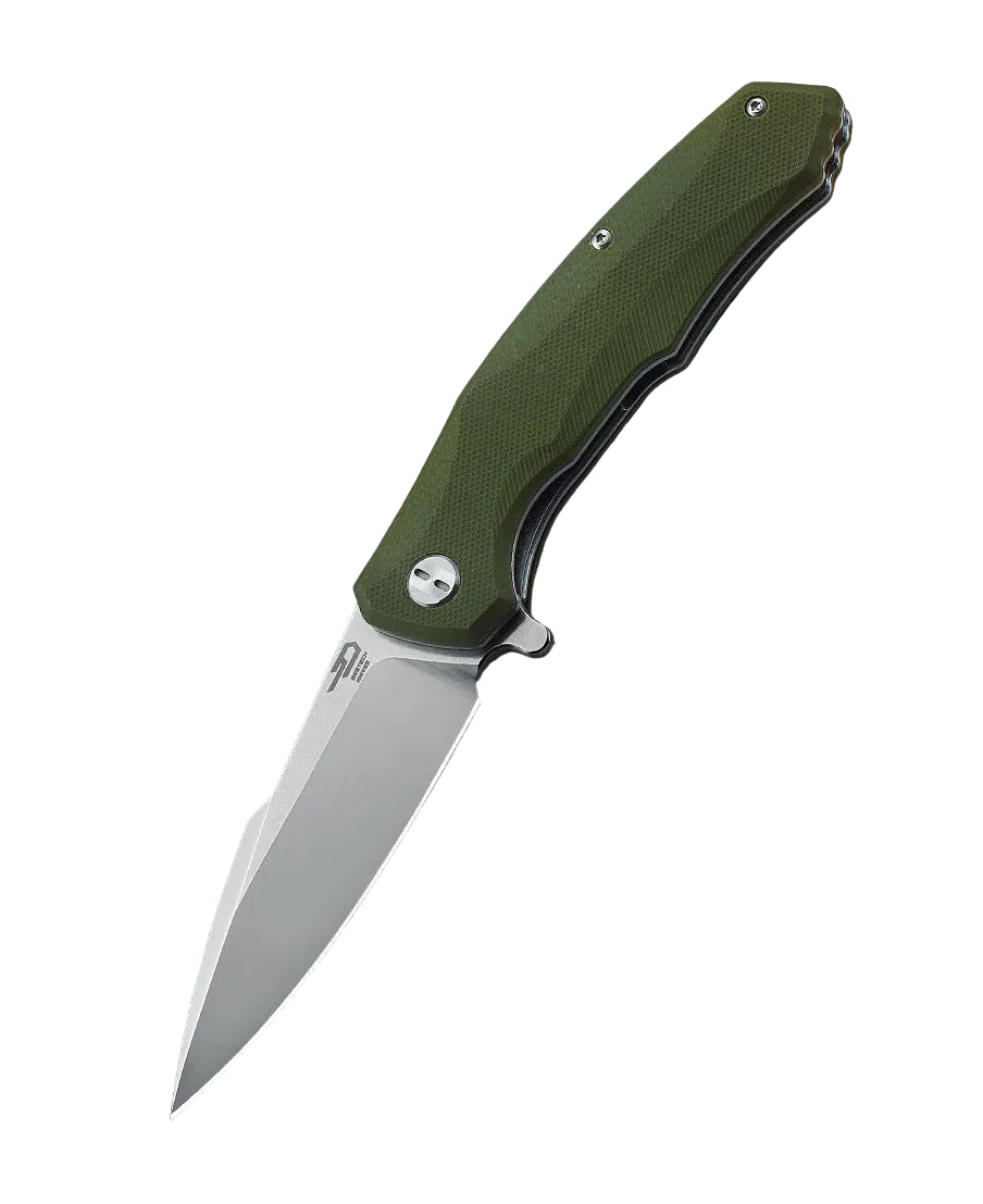 Bestech Warwolf BG04B D2 Blade Army Green G10 Handle Liner Lock Folding Knife