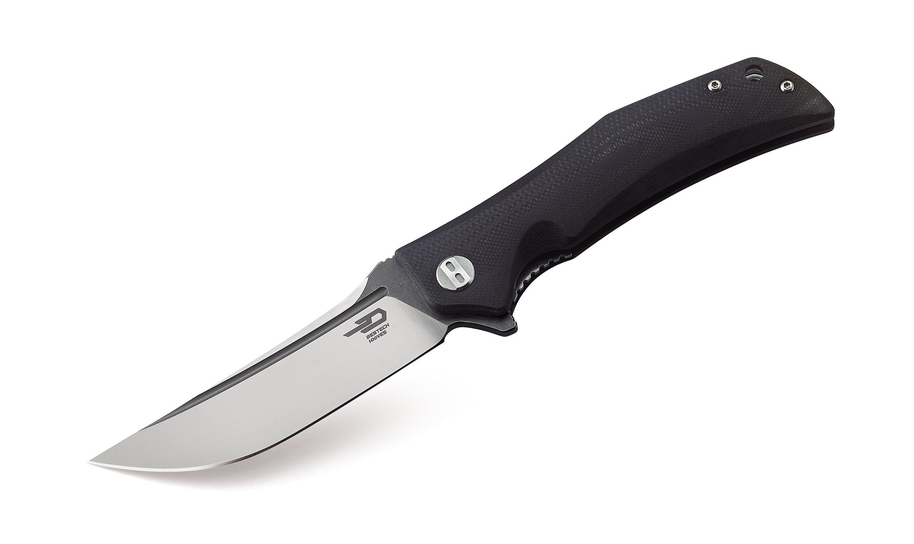 Bestech Scimitar BG05A-2 D2 Blade Black G10 Handle Liner lock Folding Knife