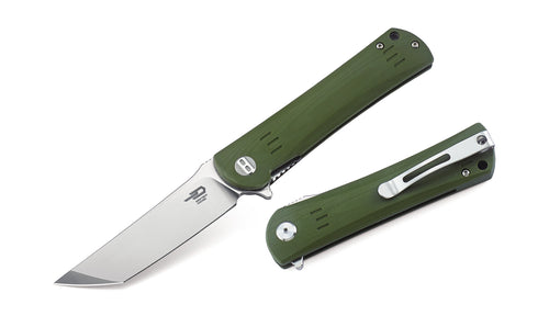 Bestech Kendo BG06B-1 D2 Blade Army Green G10 Handle Liner lock Folding Knife