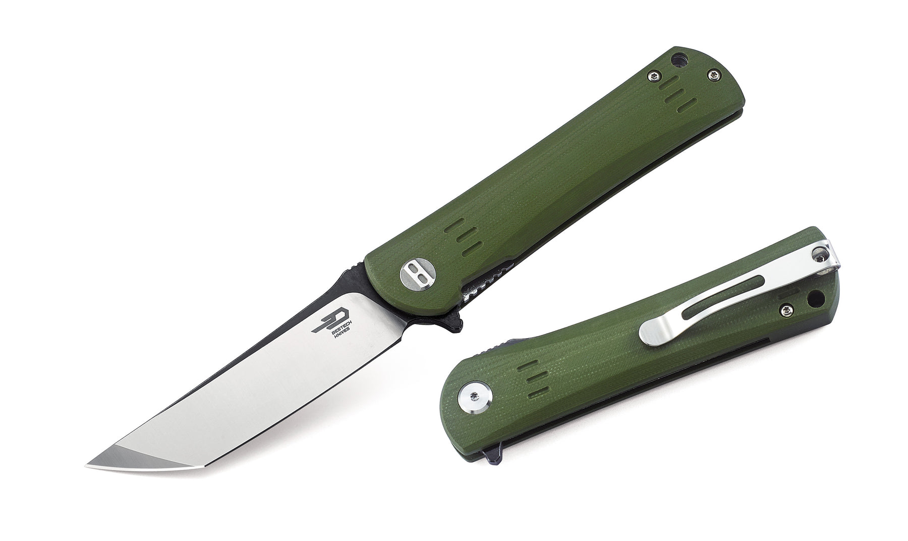 Bestech Kendo BG06B-2 D2 Blade Army Green G10 Handle Liner lock Folding Knife