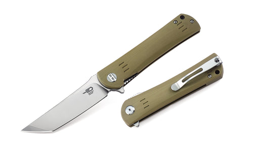 Bestech Kendo BG06C-1 D2 Blade Beige G10 Handle Liner lock Folding Knife